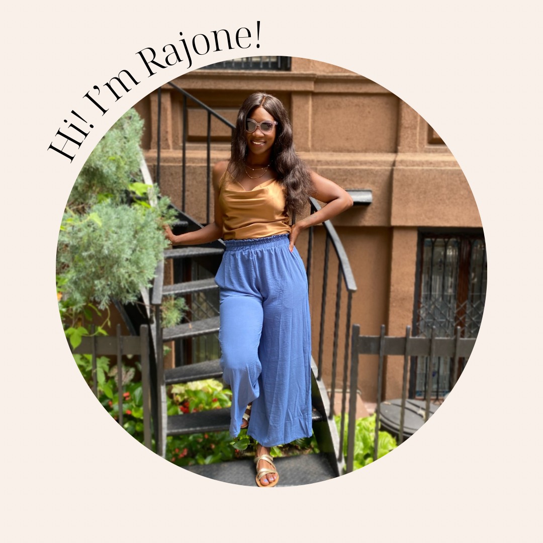 Rajone walking down metal stairs in NYC